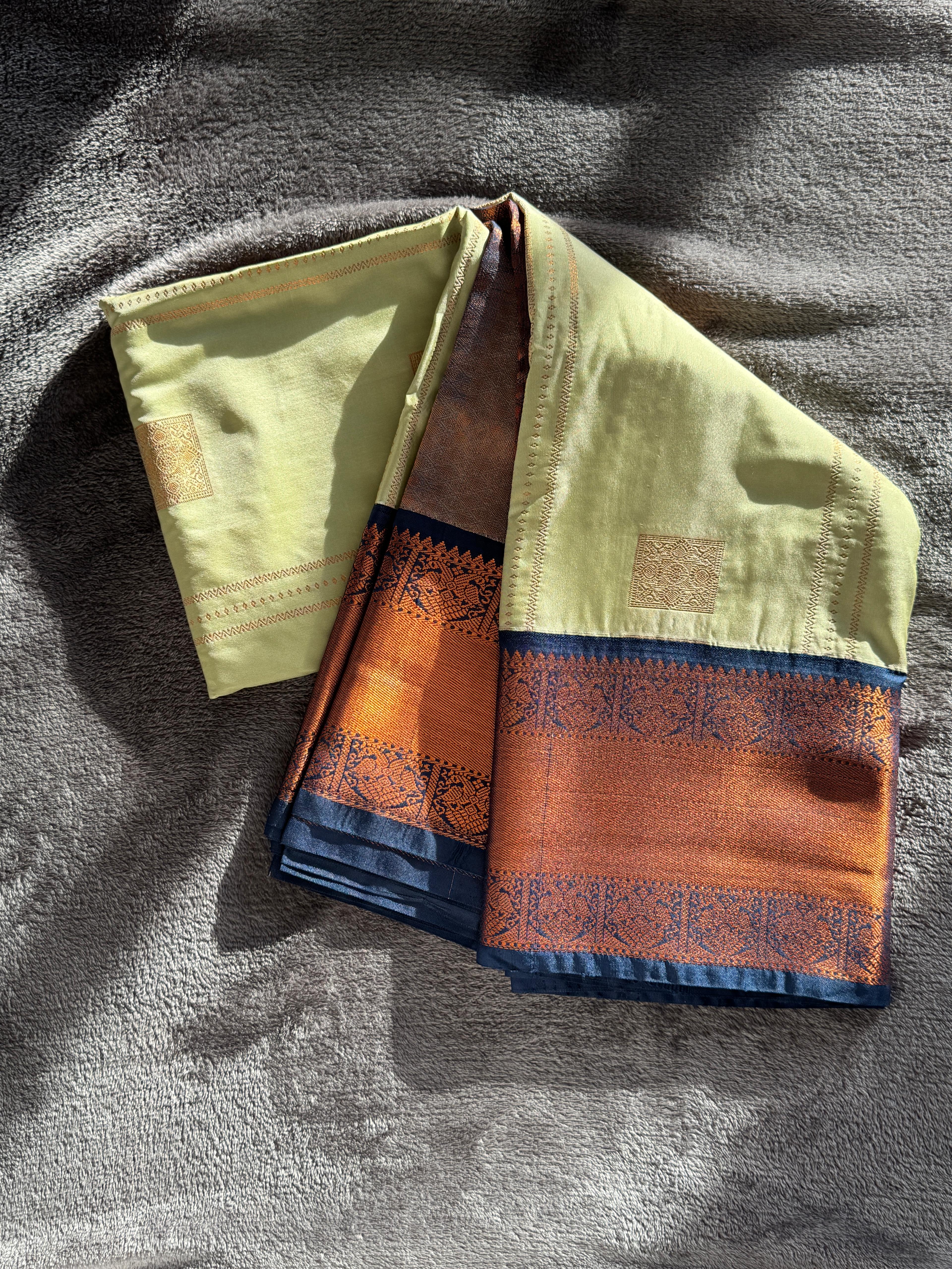 Dusky Sage – Green & Copper Contrast Border