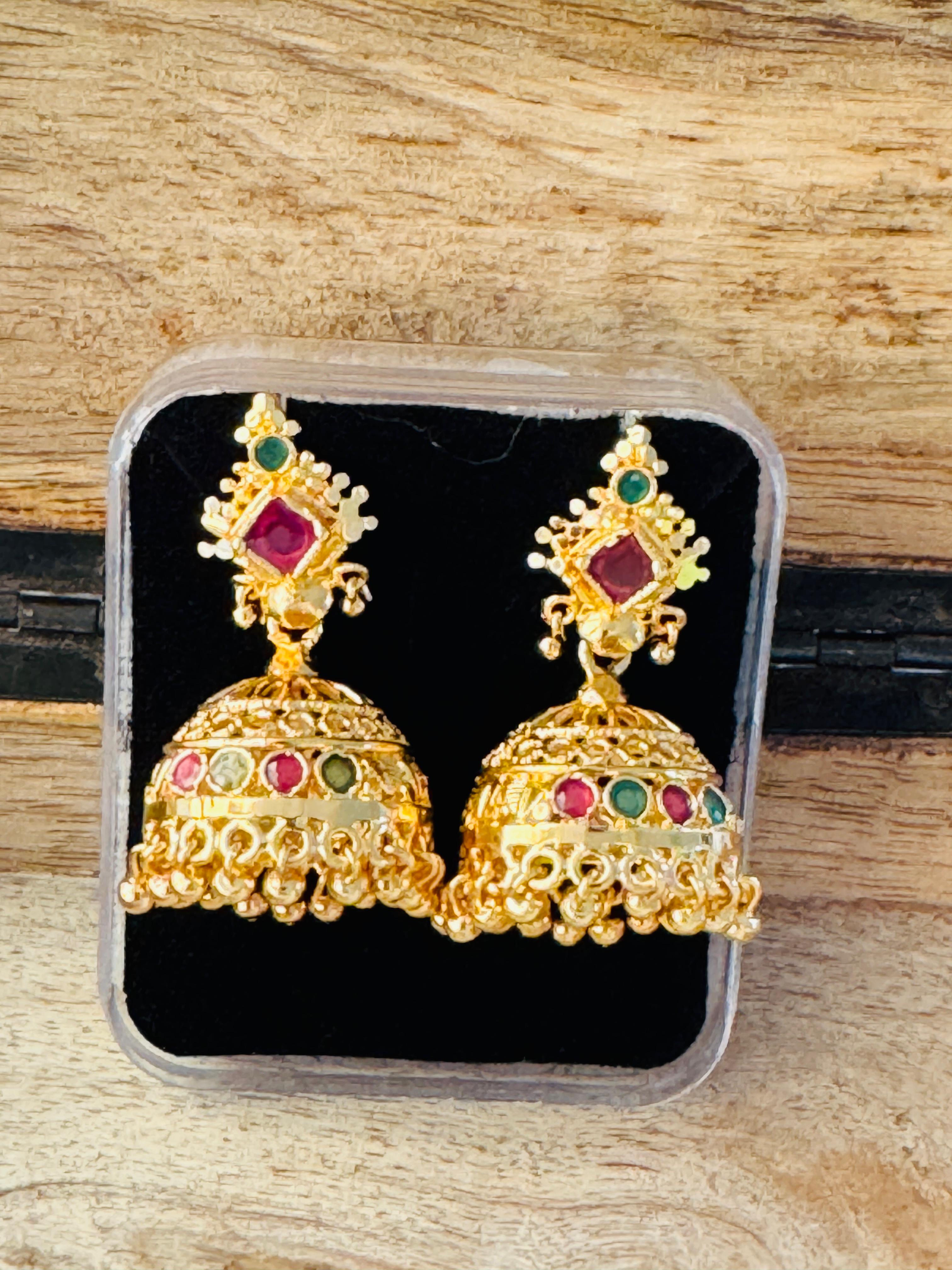 Temple Bloom – Festive Jhumkas