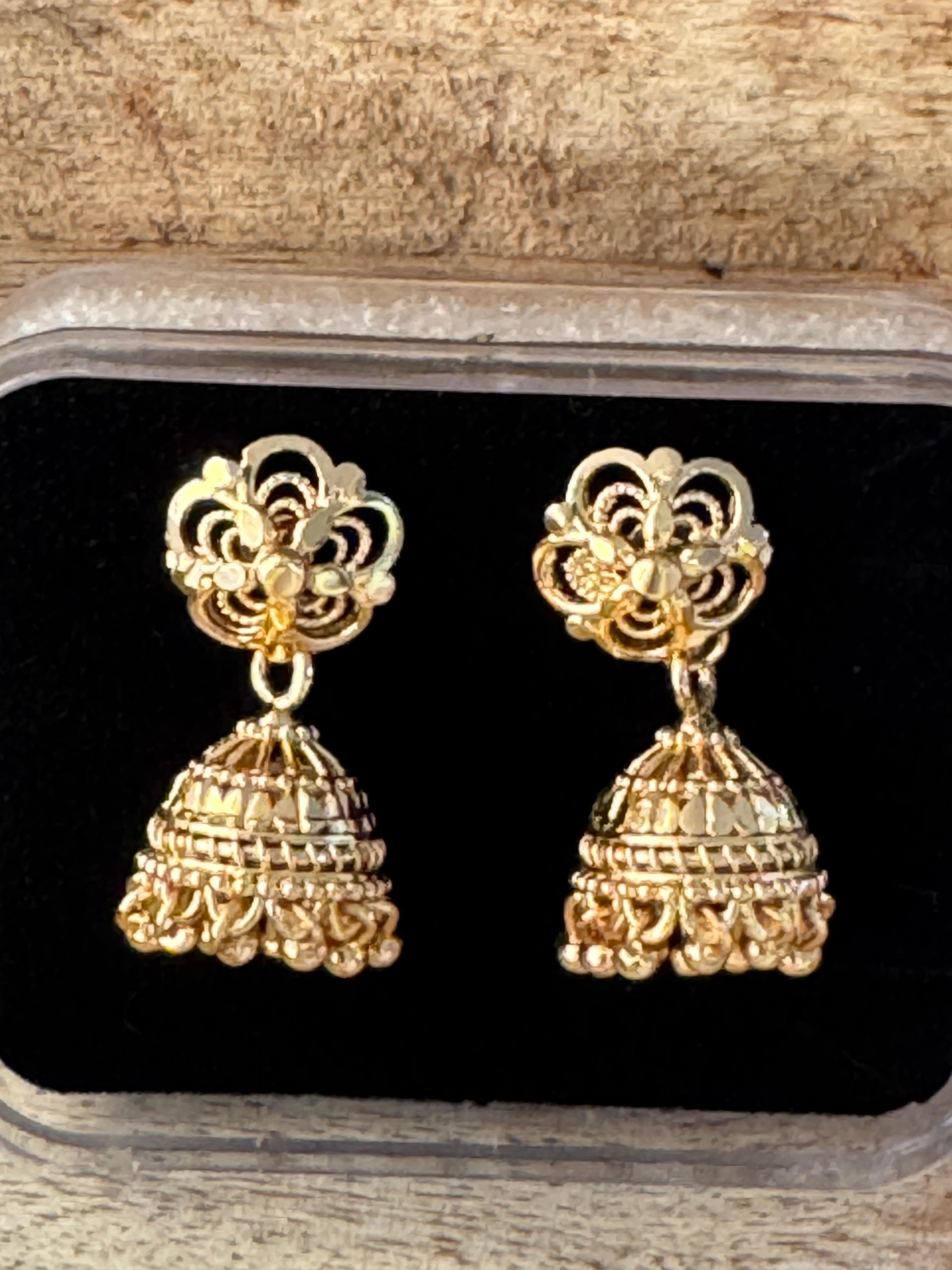 Golden Petals – Daily Jhumkas