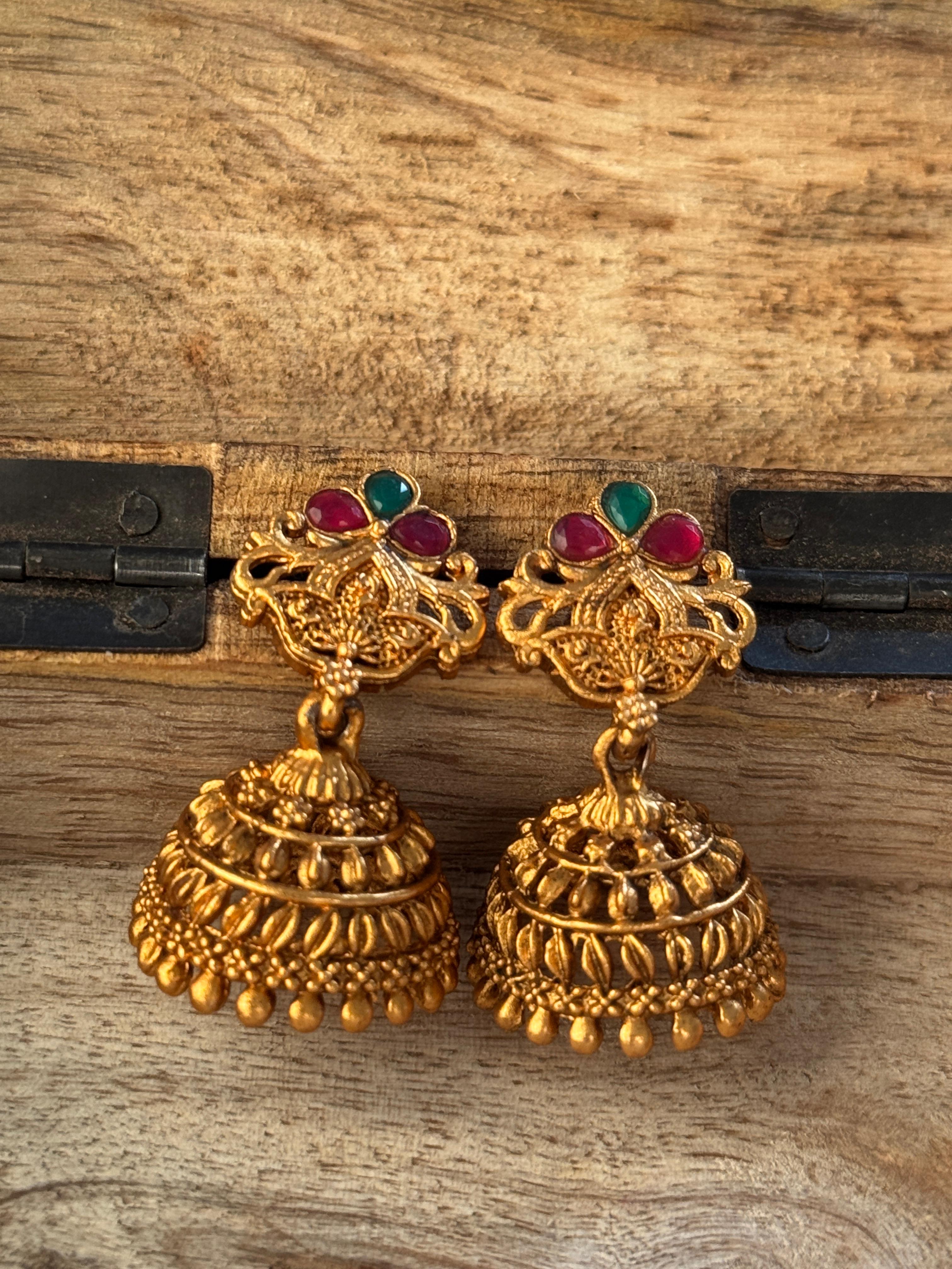 Lakshmi’s Blessing – Antique Jhumkas